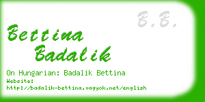 bettina badalik business card